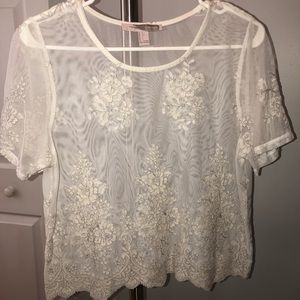 Forever 21 Mesh Crop top